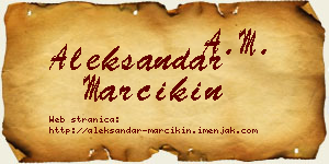 Aleksandar Marcikin vizit kartica